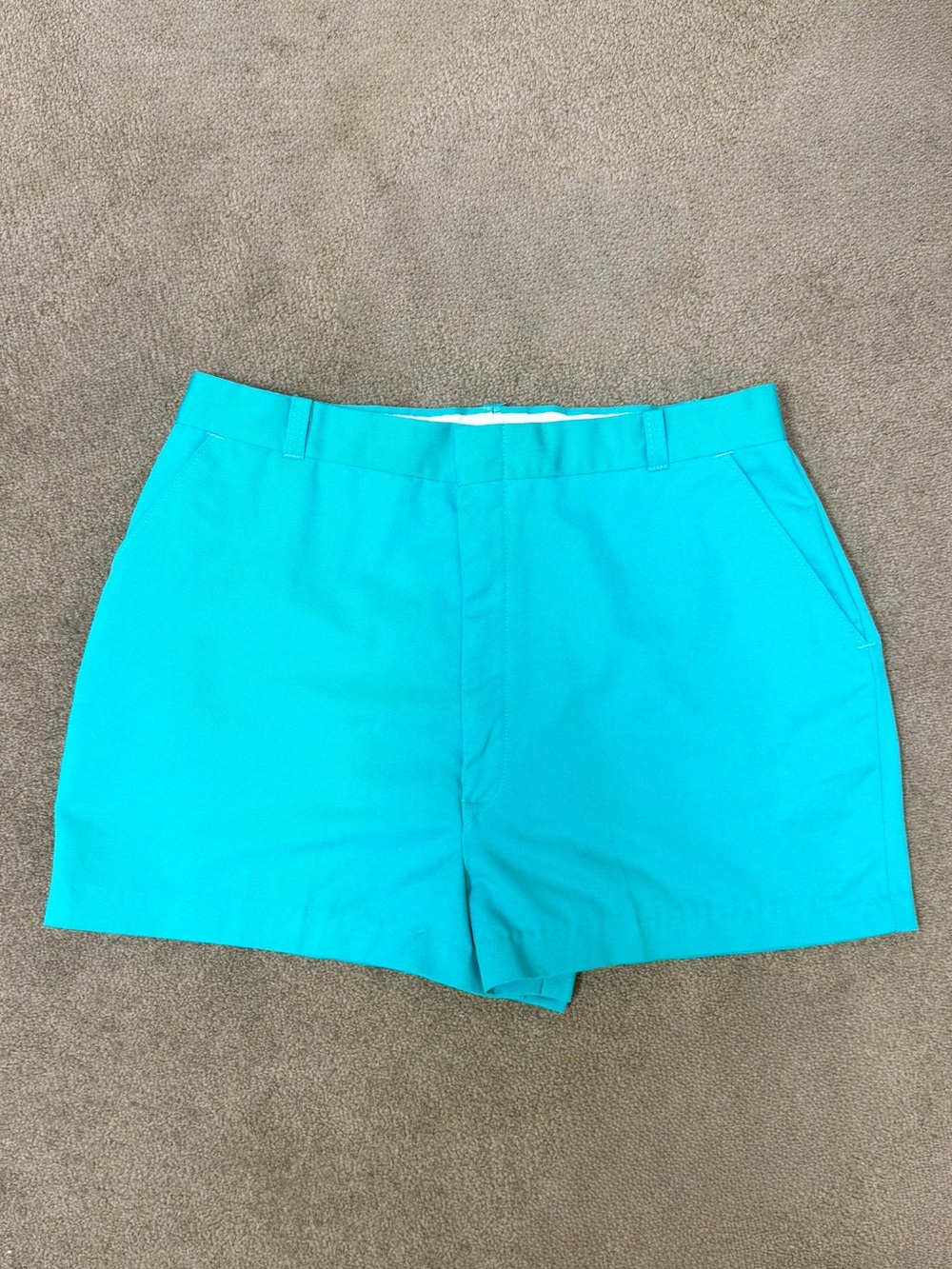 70s-80s Vintage 🤍 Silver Unicorn High-Rise Teal Shorts